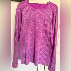 Lululemon Vibrant Pink Long Sleeve Top